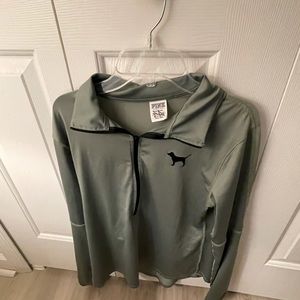 VS Pink Mesh Activewear Quarter Zip